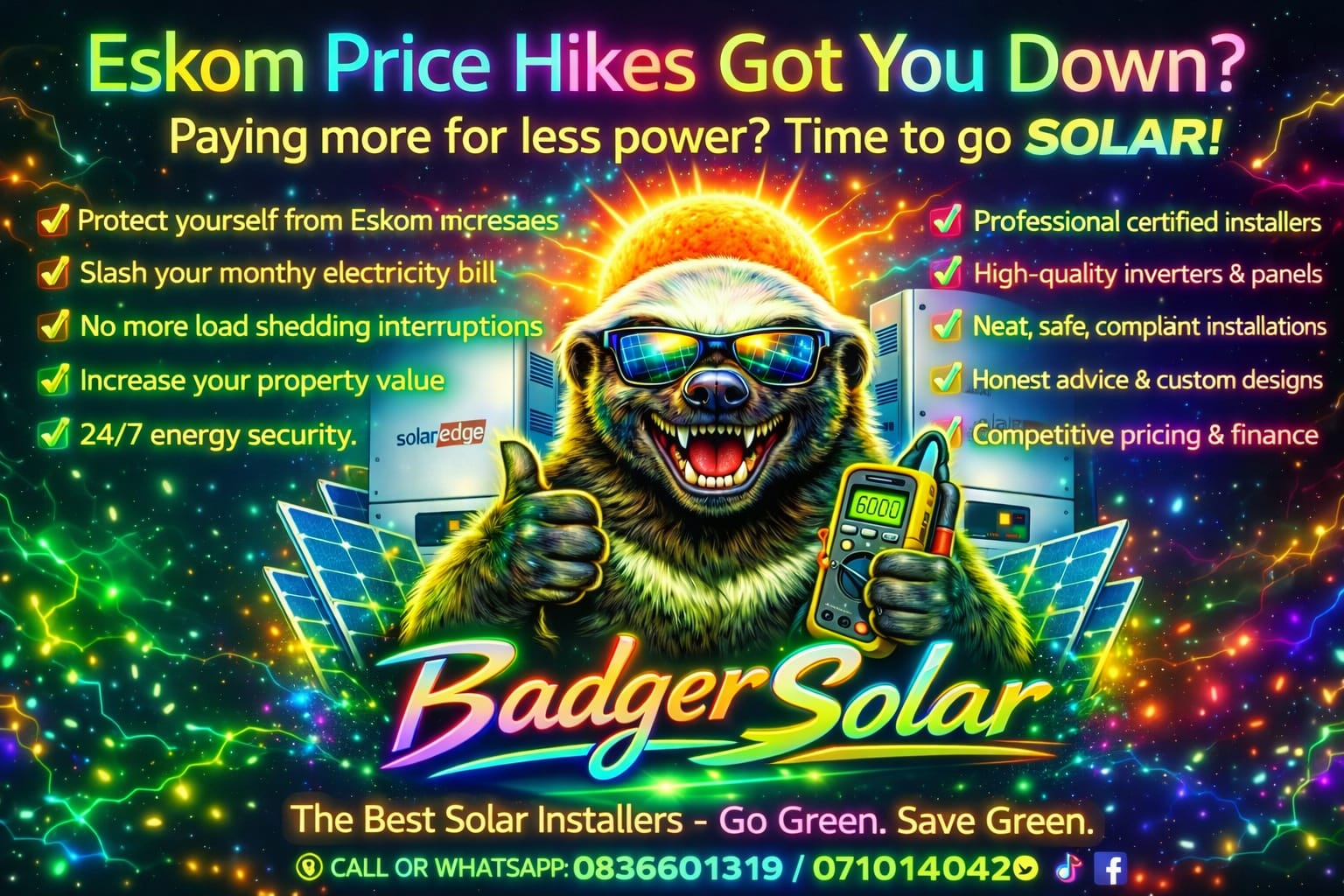 Badger Solar installation team at work